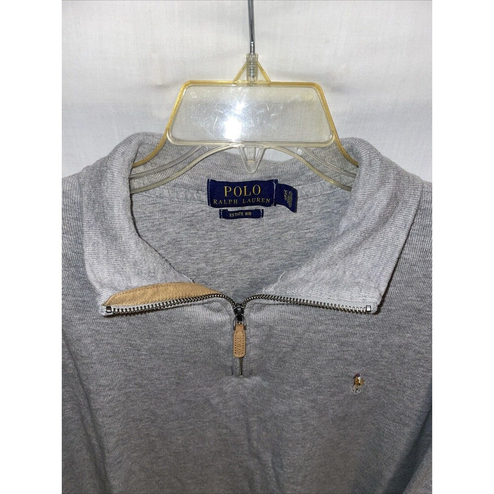 Polo Ralph Lauren Estate Rib Men’s Flesh Pony Sweat Shirt Sz XL Gray Athleisure - Picture 3 of 12